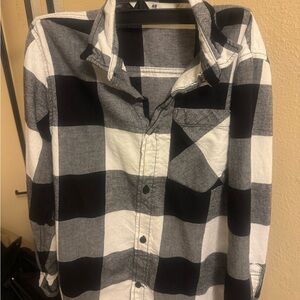 H&M Black and White Checkered Kids Shirt